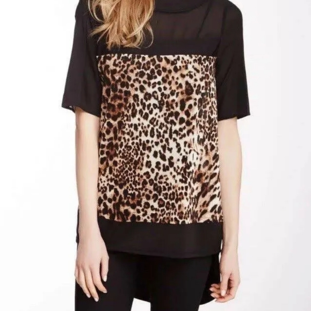 Izaak Mizrahi tunic, leopard print
